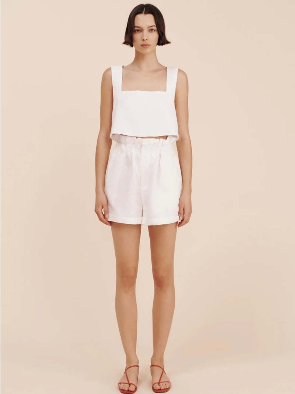 NWOT Posse White Ducky Linen Shorts